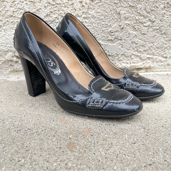 Tod’s patent leather loafer heels - Picture 2 of 11